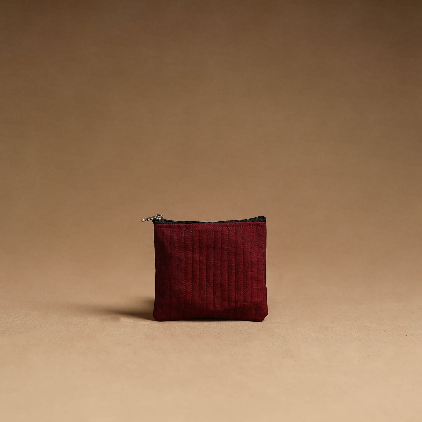 Maroon - handmade cotton multipurpose utility pouches (set