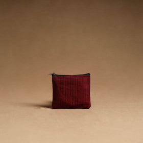 Maroon - handmade cotton multipurpose utility pouches (set