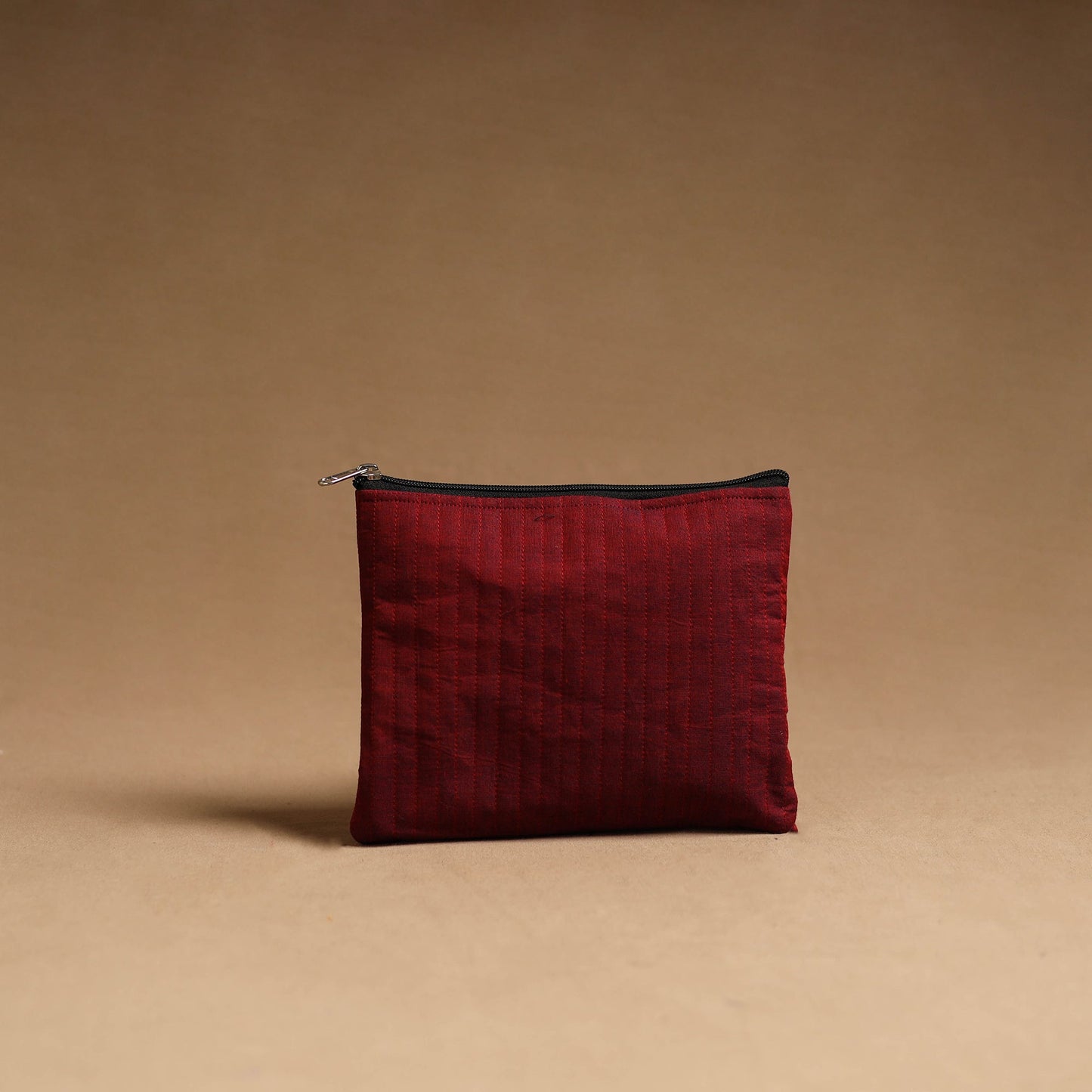 Maroon - handmade cotton multipurpose utility pouches (set