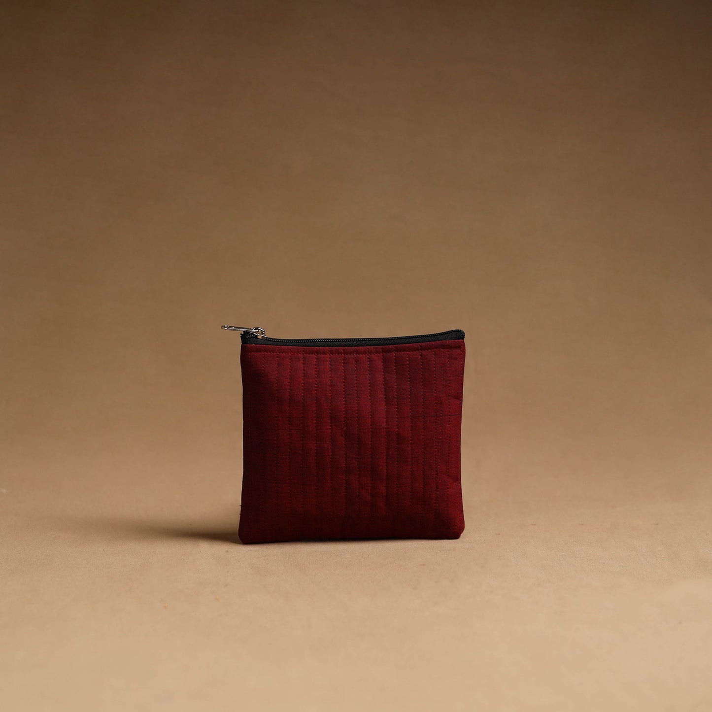 Maroon - handmade cotton multipurpose utility pouches (set