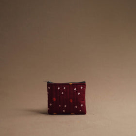 Maroon - handmade cotton multipurpose utility pouches (set