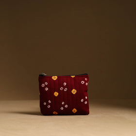 Maroon - handmade cotton multipurpose utility pouches (set