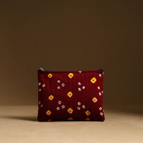 Maroon - handmade cotton multipurpose utility pouches (set