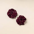 Maroon Handmade Cotton Rubber Bands/Scrunchies
