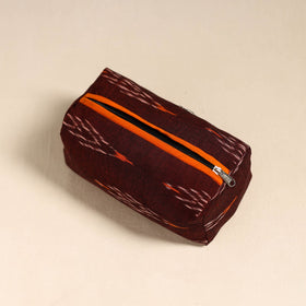  Maroon Handmade Cotton Toiletry Bag 