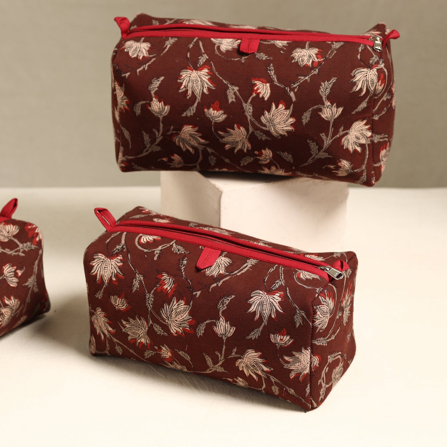  Handmade Cotton Toiletry Bags (Set of 3) 10 