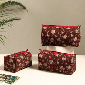  Handmade Cotton Toiletry Bags (Set of 3) 10 