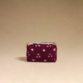 Maroon - handmade cotton toiletry pouch 19 - handcrafted