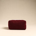 Maroon Handmade Cotton Toiletry Pouch 