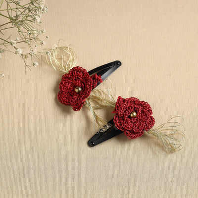  Handmade Crochet Tik-Tak Hair Clip (set of 2) 01 