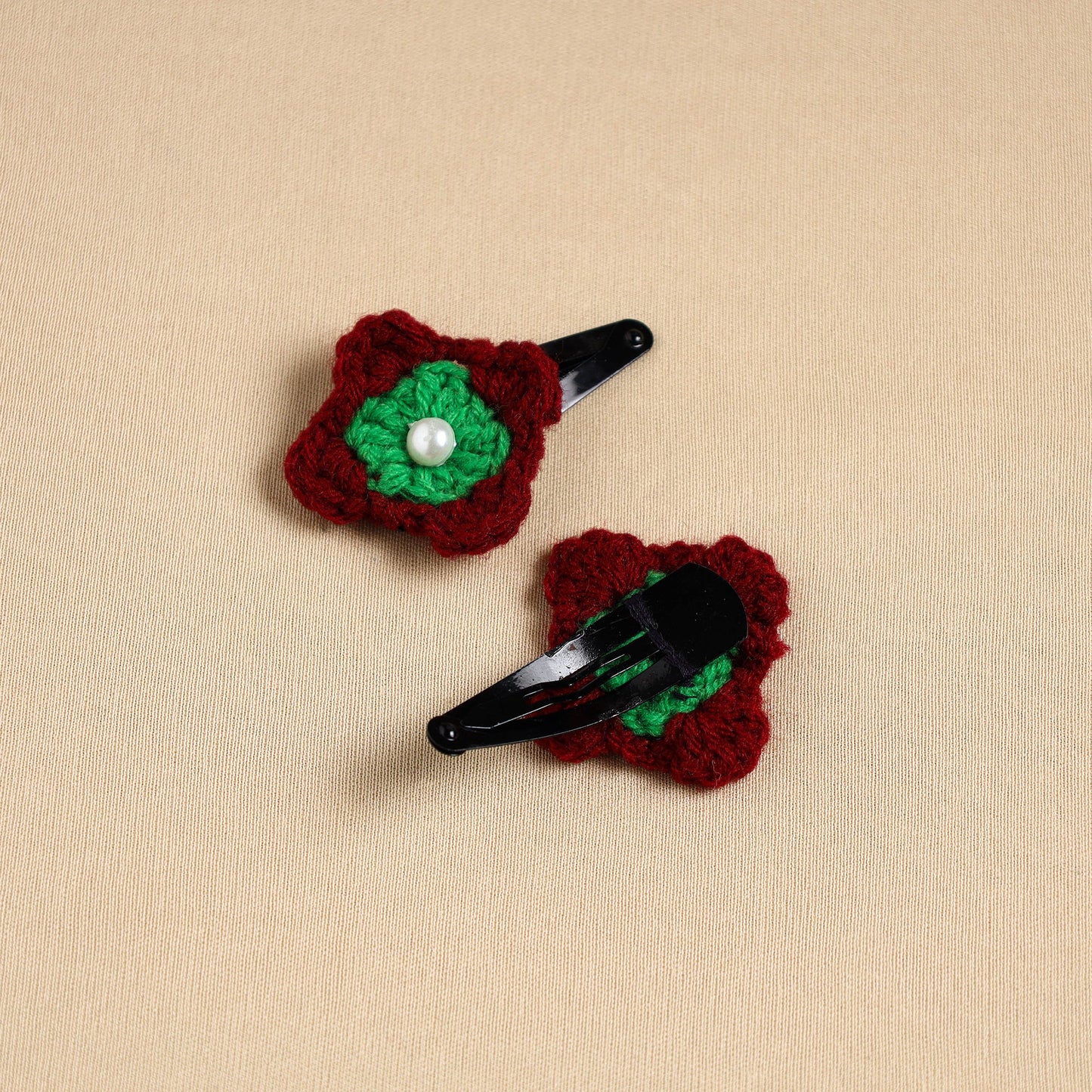  Handmade Crochet Tik-Tak Hair Clip (set of 2)
