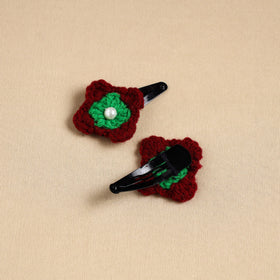  Handmade Crochet Tik-Tak Hair Clip (set of 2)