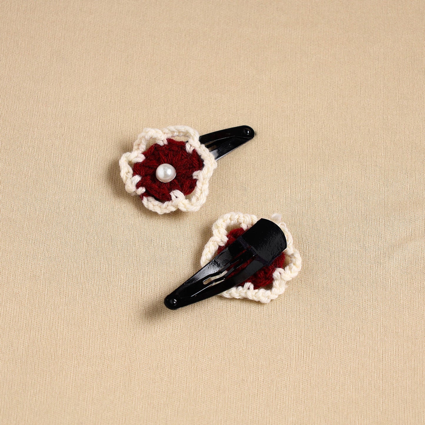  Handmade Crochet Tik-Tak Hair Clip (set of 2)