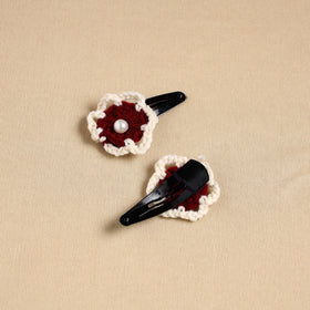  Handmade Crochet Tik-Tak Hair Clip (set of 2)