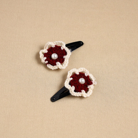  Handmade Crochet Tik-Tak Hair Clip (set of 2)