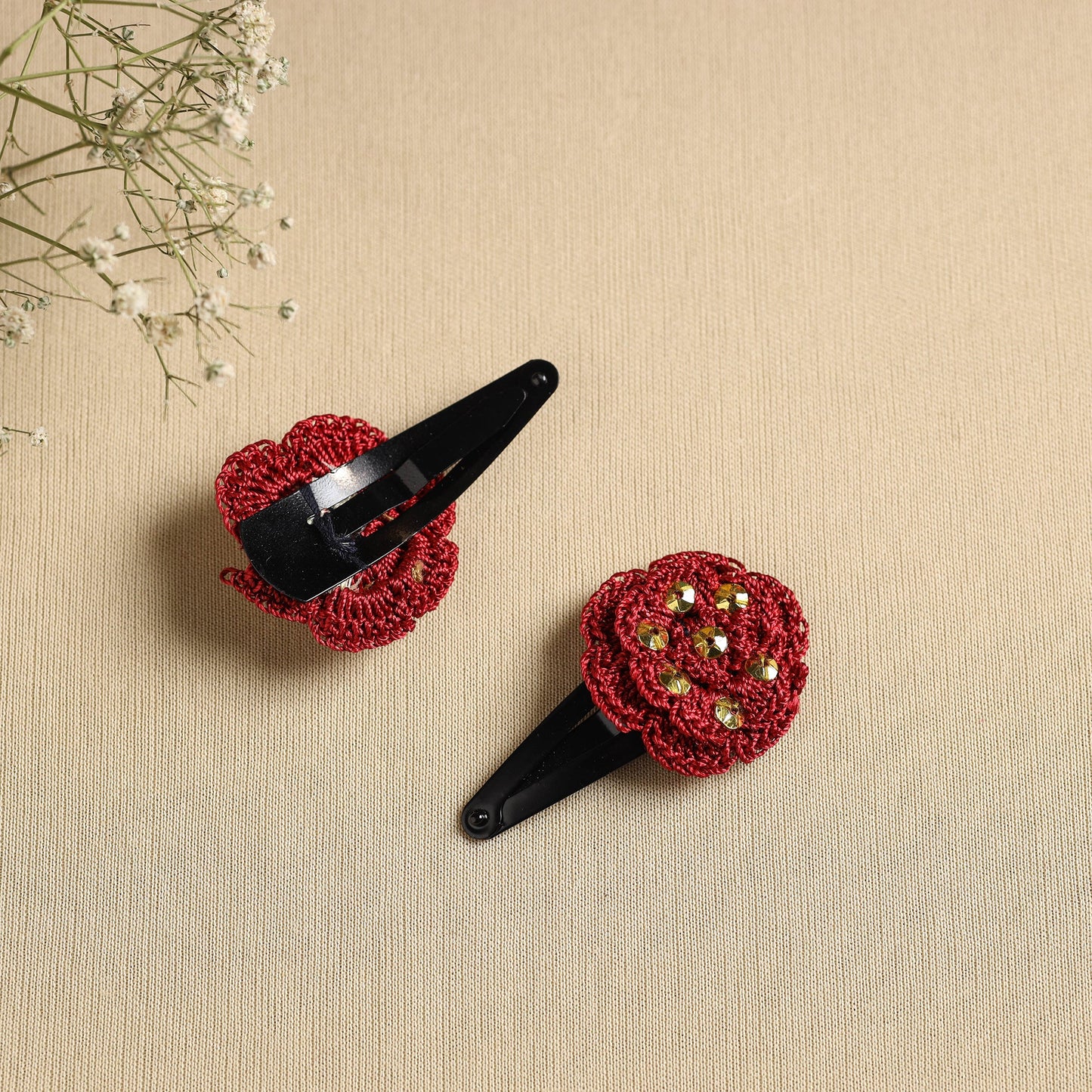  Handmade Crochet Tik-Tak Hair Clip (set of 2) 07 