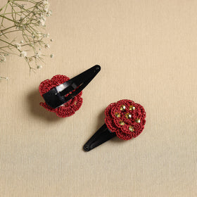  Handmade Crochet Tik-Tak Hair Clip (set of 2) 07 