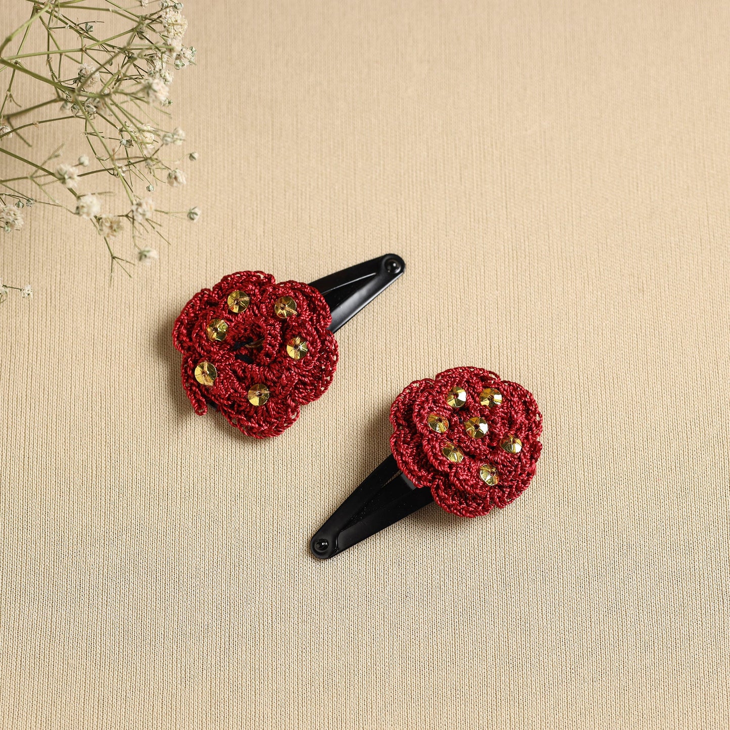  Handmade Crochet Tik-Tak Hair Clip (set of 2) 07 