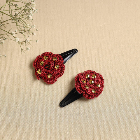  Handmade Crochet Tik-Tak Hair Clip (set of 2) 07 