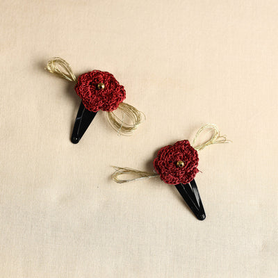  Handmade Crochet Tik-Tak Hair Clip (set of 2) 