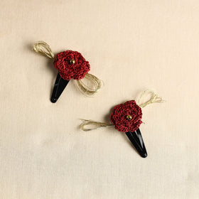  Handmade Crochet Tik-Tak Hair Clip (set of 2) 