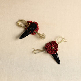  Handmade Crochet Tik-Tak Hair Clip (set of 2) 