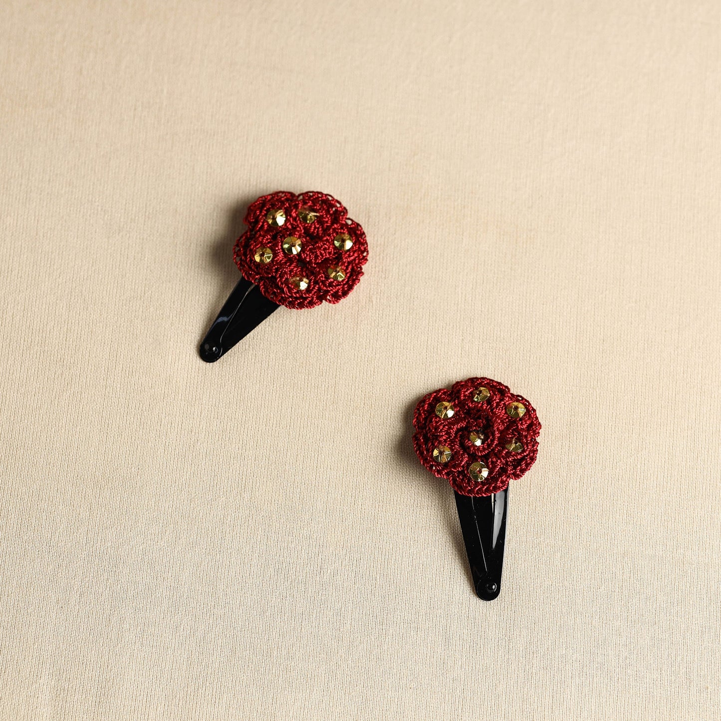  Handmade Crochet Tik-Tak Hair Clip (set of 2) 