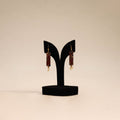 Maroon - handmade fabart earrings 76 - handcrafted