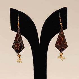 Maroon - handmade fabart earrings 78 - handcrafted