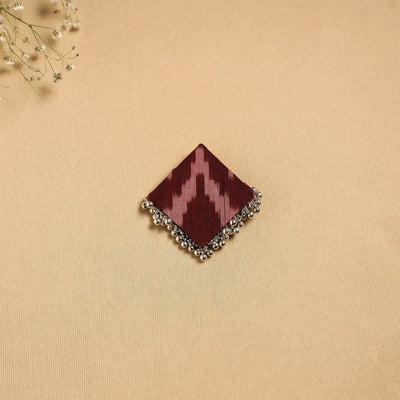 Handmade fabart ghungroo work hair clip 12 - handcrafted
