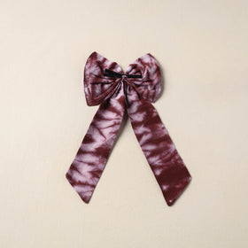 Maroon Handmade Fabric Bow Hair Clip