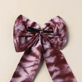 Maroon Handmade Fabric Bow Hair Clip