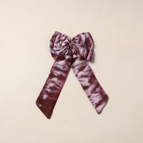 Maroon Handmade Fabric Bow Hair Clip