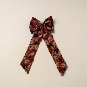 Maroon Handmade Fabric Bow Hair Clip