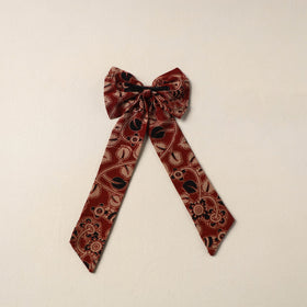 Maroon Handmade Fabric Bow Hair Clip
