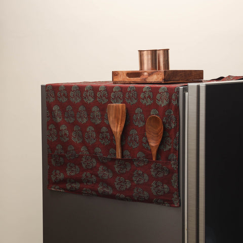 Handmade fridge top cover with multiple pockets 24