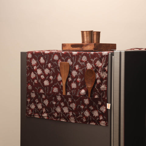 Handmade fridge top cover with multiple pockets 39