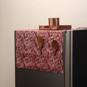 Handmade fridge top cover with multiple pockets 46