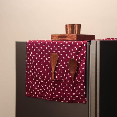 Handmade fridge top cover with multiple pockets 52