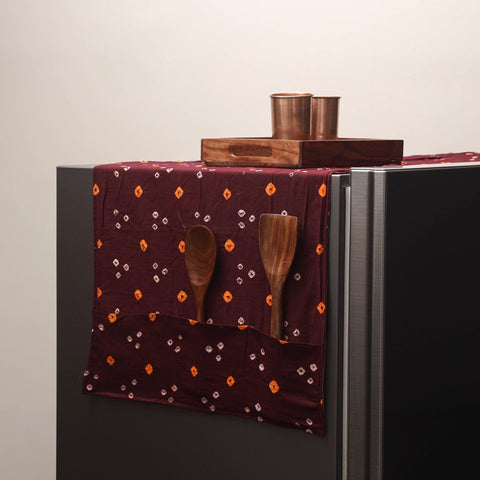 Handmade fridge top cover with multiple pockets 87