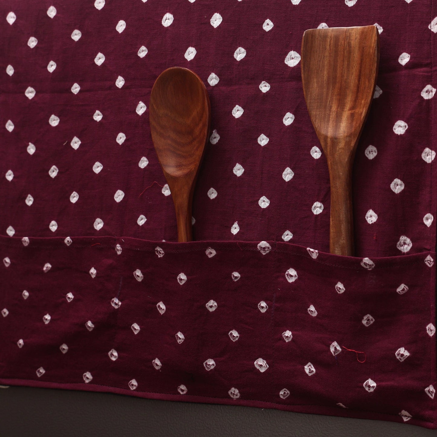 Handmade fridge top cover with multiple pockets 89