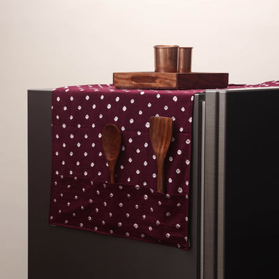 Handmade fridge top cover with multiple pockets 89