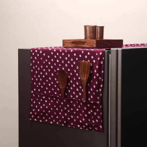 Handmade fridge top cover with multiple pockets 96