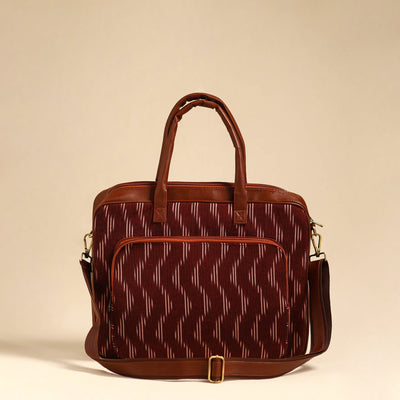  Maroon Handmade Pochampally Ikat Laptop Bag