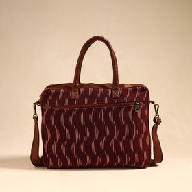  Maroon Handmade Pochampally Ikat Laptop Bag