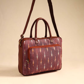  Maroon Handmade Pochampally Ikat Laptop Bag