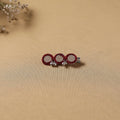 Handmade thread mirror work hair clip 06 - handcrafted