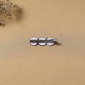 Handmade thread mirror work hair clip 06 - handcrafted