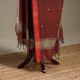 Peach - handspun handloom buti natural dyed cotton