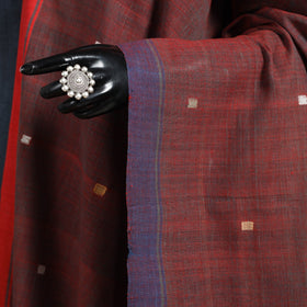 Peach - handspun handloom buti natural dyed cotton